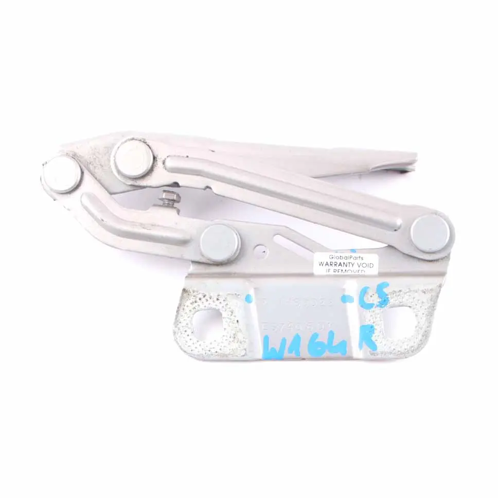 Bonnet Hood Hinge Right O/S Cubanite Silver - 723 A2518800228 to Mercedes ML W164 with Part number A2518800428 Mercedes ML W164 Bonnet Hood Hinge Right O/S Cubanite Silver - 723 A2518800228 - SKU A2518800428-CS - Part number A2518800428