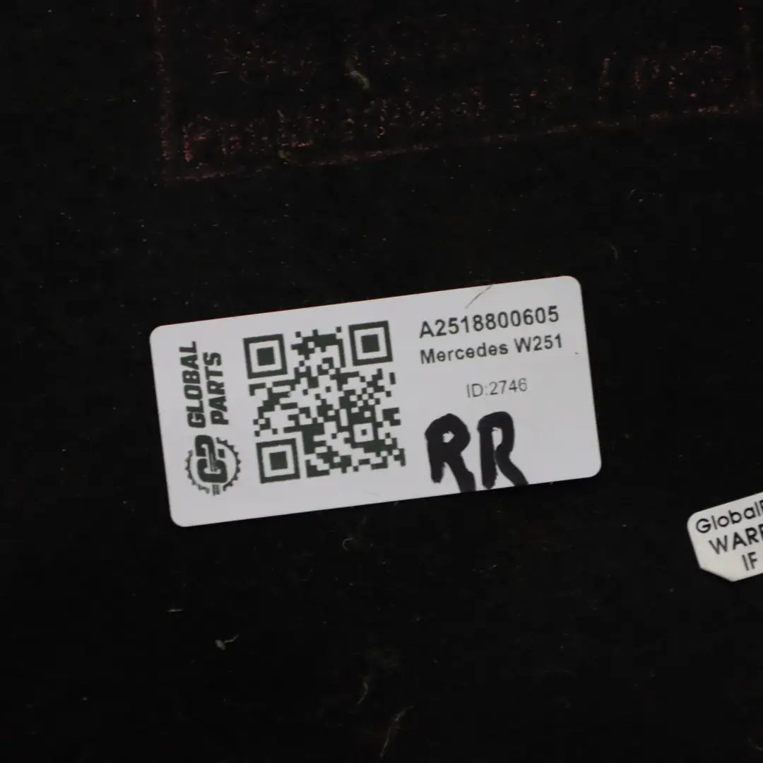  Paso de rueda Mercedes W251 Carcasa Trasera Derecha Cubrebarro - SKU A2518800605 - Número de pieza A2518800605