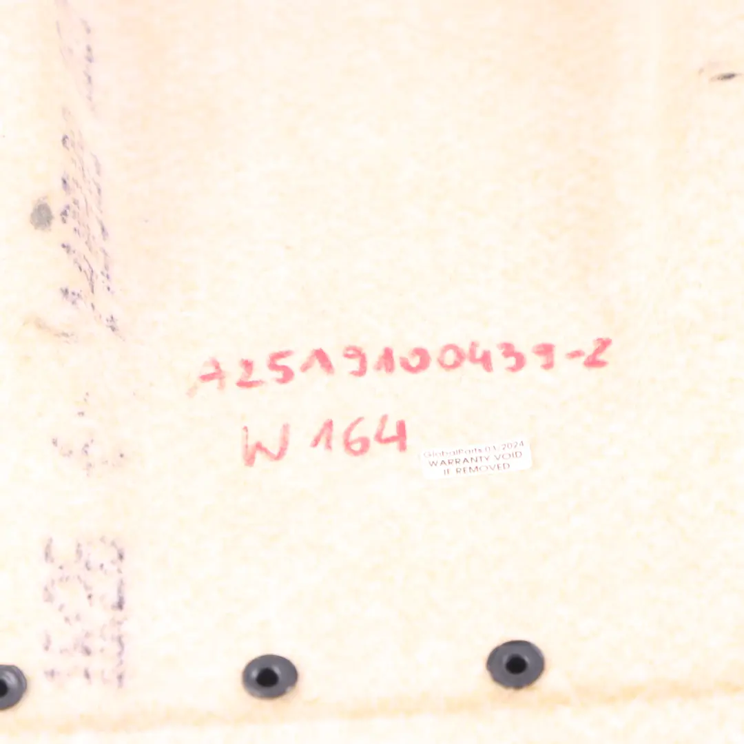 Mercedes W164 Asiento Respaldo Delantero Cubierta Trasera Negro - SKU A2519100439-2 - Número de pieza A2519100439