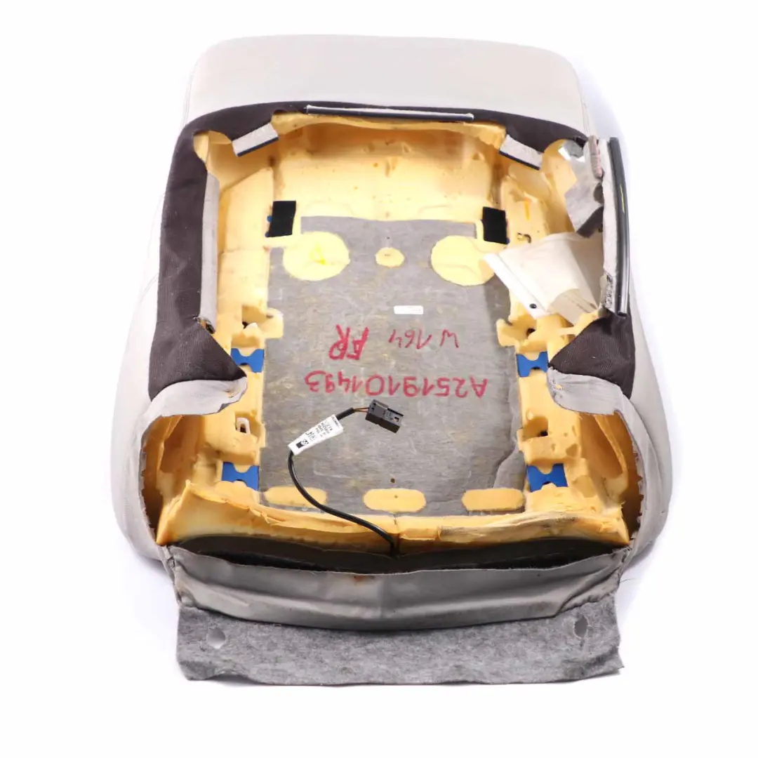 Mercedes W164 Front Seat Cover Heated Backrest Grey Microfiber Right N/O/S - SKU A2519101493 - Part number A2519101493