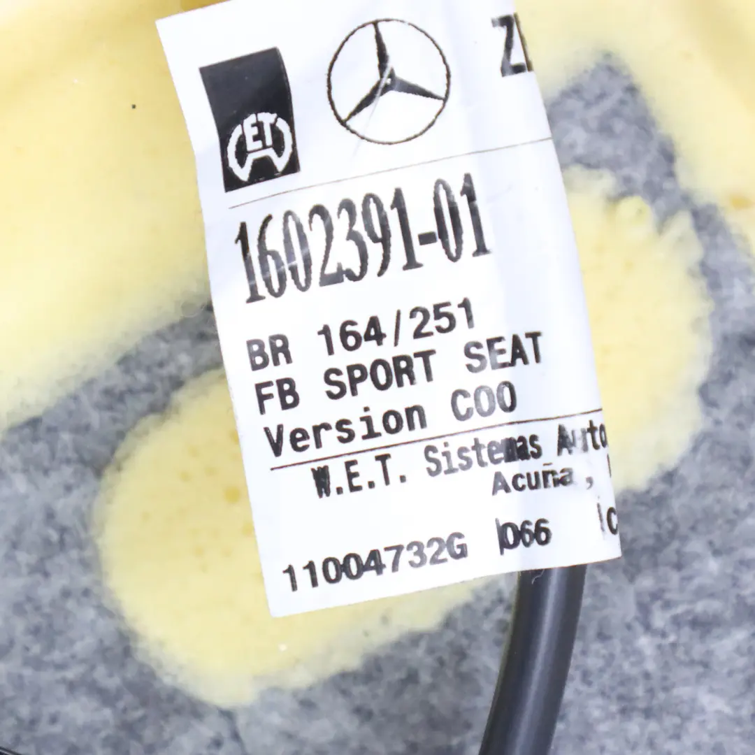 Mercedes W251 Front Seat Backrest Heated Right O/S Cover Alcantara - SKU A2519104293 - Part number A2519104293