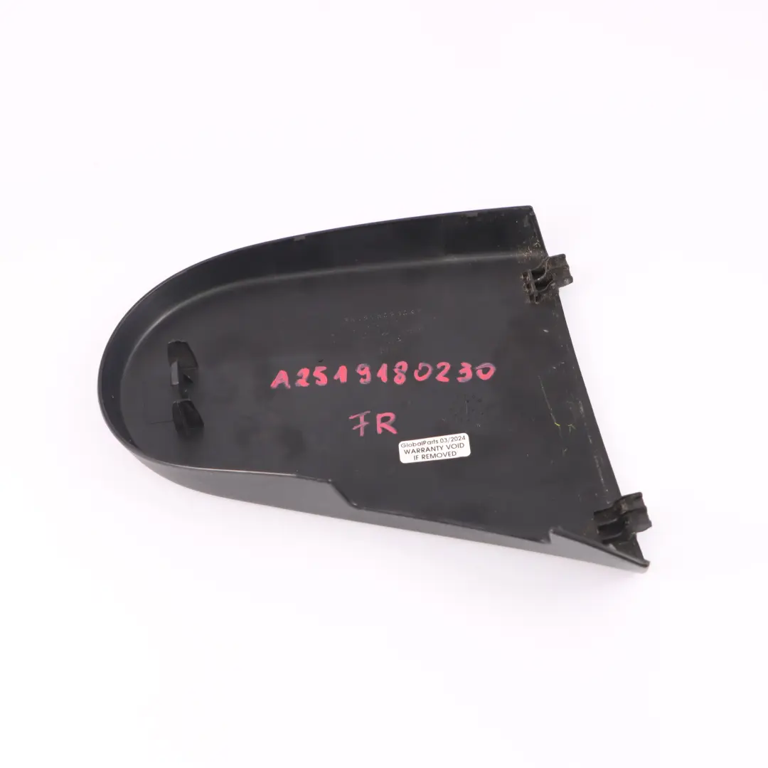 Front Right O/S Trim Panel Black to Seat Cover Mercedes ML W164 W251 with Part number A2519180230 Seat Cover Mercedes ML W164 W251 Front Right O/S Trim Panel Black - SKU A2519180230 - Part number A2519180230