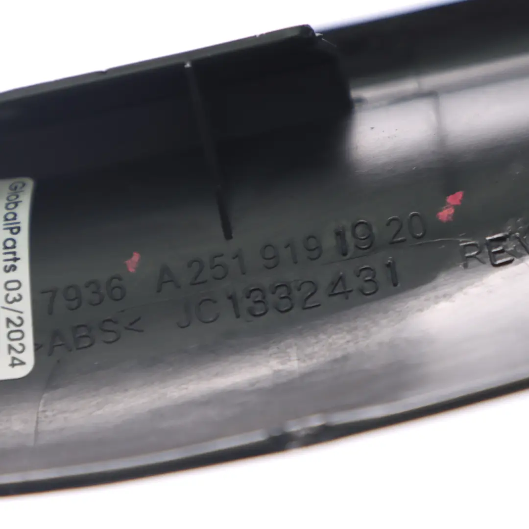 Copertura guida sedili anteriori sinistra Pannello per Mercedes W251 con numero di parte A2519191920 Mercedes W251 Copertura guida sedili anteriori sinistra Pannello - SKU A2519191920 - Numero di parte A2519191920