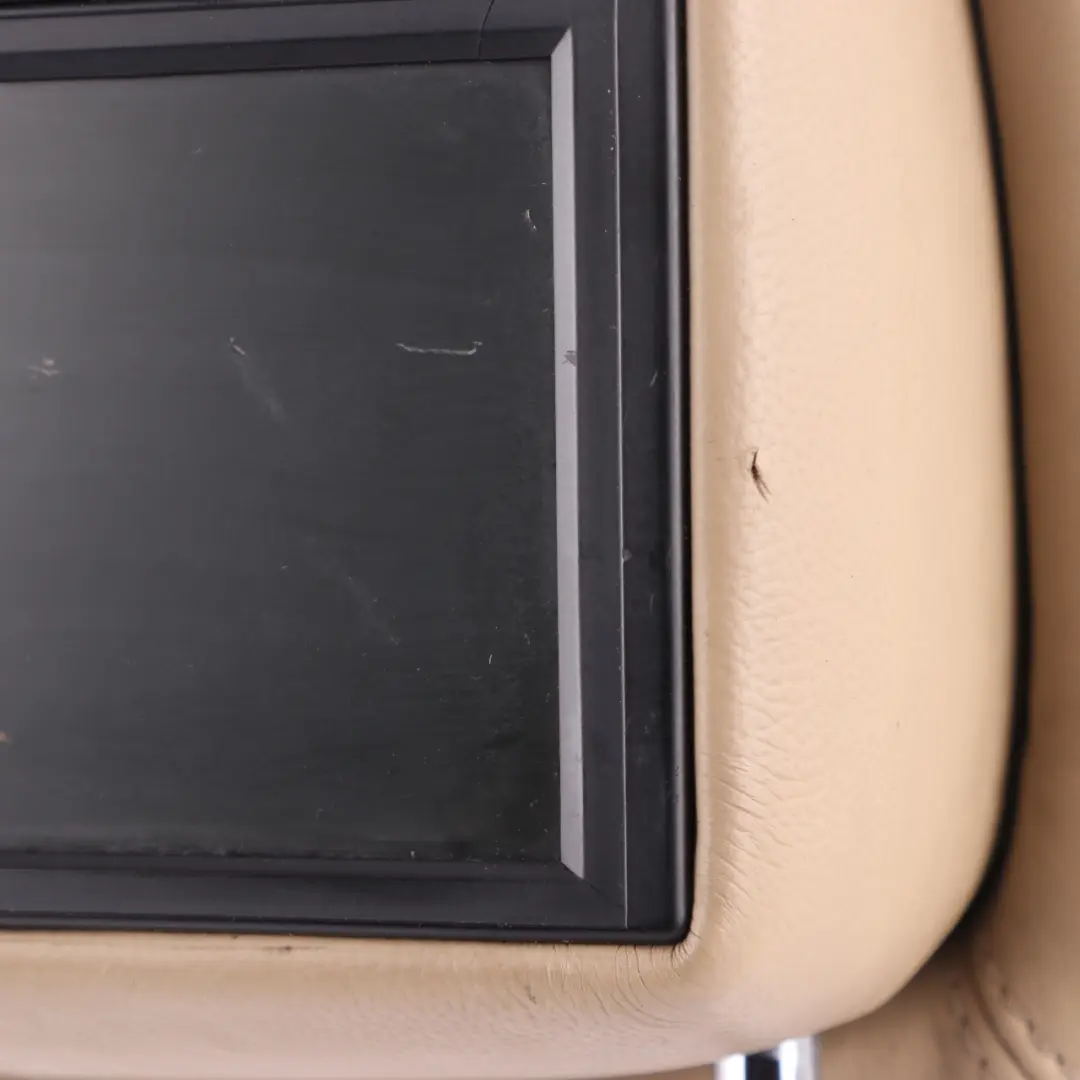 Mercedes W164 W251 Seat Headrest Front Left Right Screen Cover Beige Leather - SKU A2519703450 - Part number A2519703450