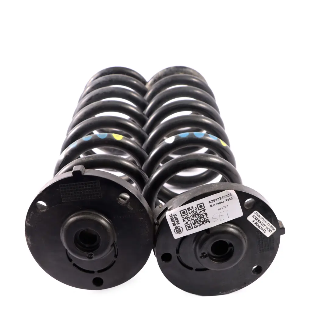 Jeu de ressorts de suspension arrière Mercedes X253 3xBleu 1xJaune pour à propos du numéro de pièce A2533240304 Jeu de ressorts de suspension arrière Mercedes X253 3xBleu 1xJaune - SKU A2533240304 - Numéro de pièce A2533240304