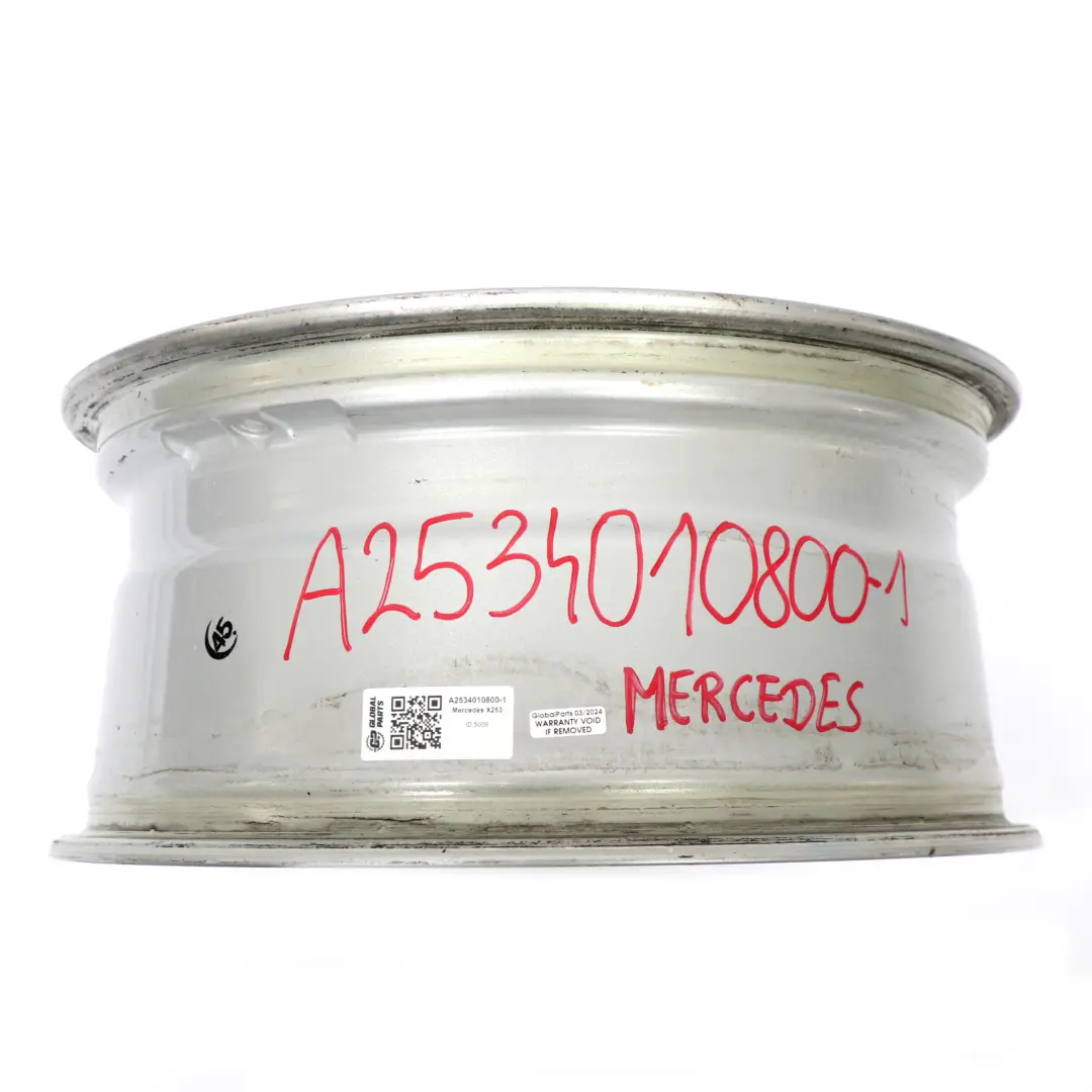 Llanta de aleación ligera plateada Mercedes X253 18" ET:38 8J para con número de pieza A2534010800 Llanta de aleación ligera plateada Mercedes X253 18" ET:38 8J - SKU A2534010800-1 - Número de pieza A2534010800