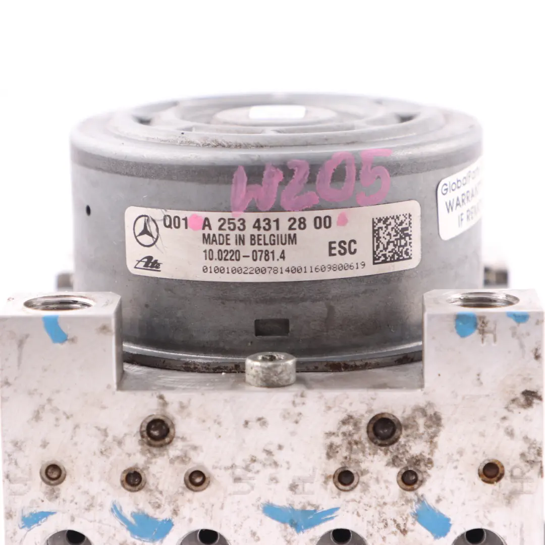 Mercedes W205 Bomba ABS ESC Unidad hidráulica Módulo A2539011400 - SKU A2534312800 - Número de pieza A2534312800