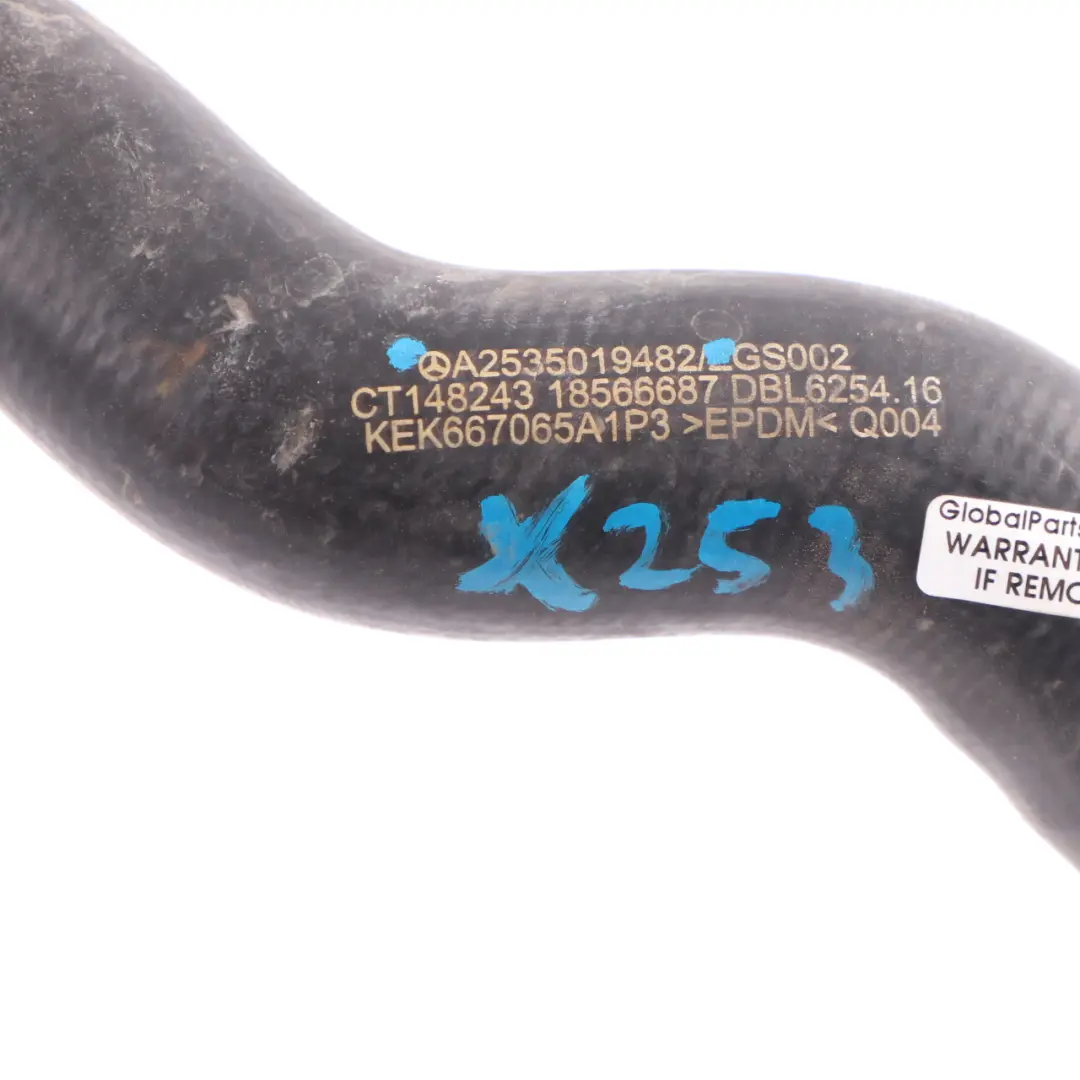 Coolant Hose Mercedes X253 GLC220D Right Cooler Hose Line To Engine to  with Part number A2535019482  Coolant Hose Mercedes X253 GLC220D Right Cooler Hose Line To Engine - SKU A2535019482 - Part number A2535019482