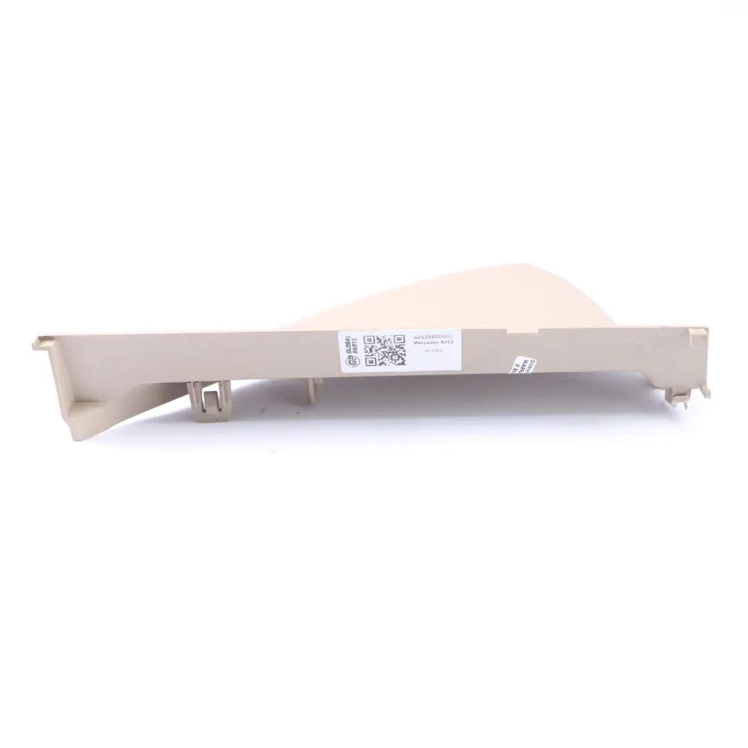 Dashboard End Panel Instrument Cover Right O/S Beige to Mercedes X253 with Part number A2536800607 Mercedes X253 Dashboard End Panel Instrument Cover Right O/S Beige - SKU A2536800607 - Part number A2536800607