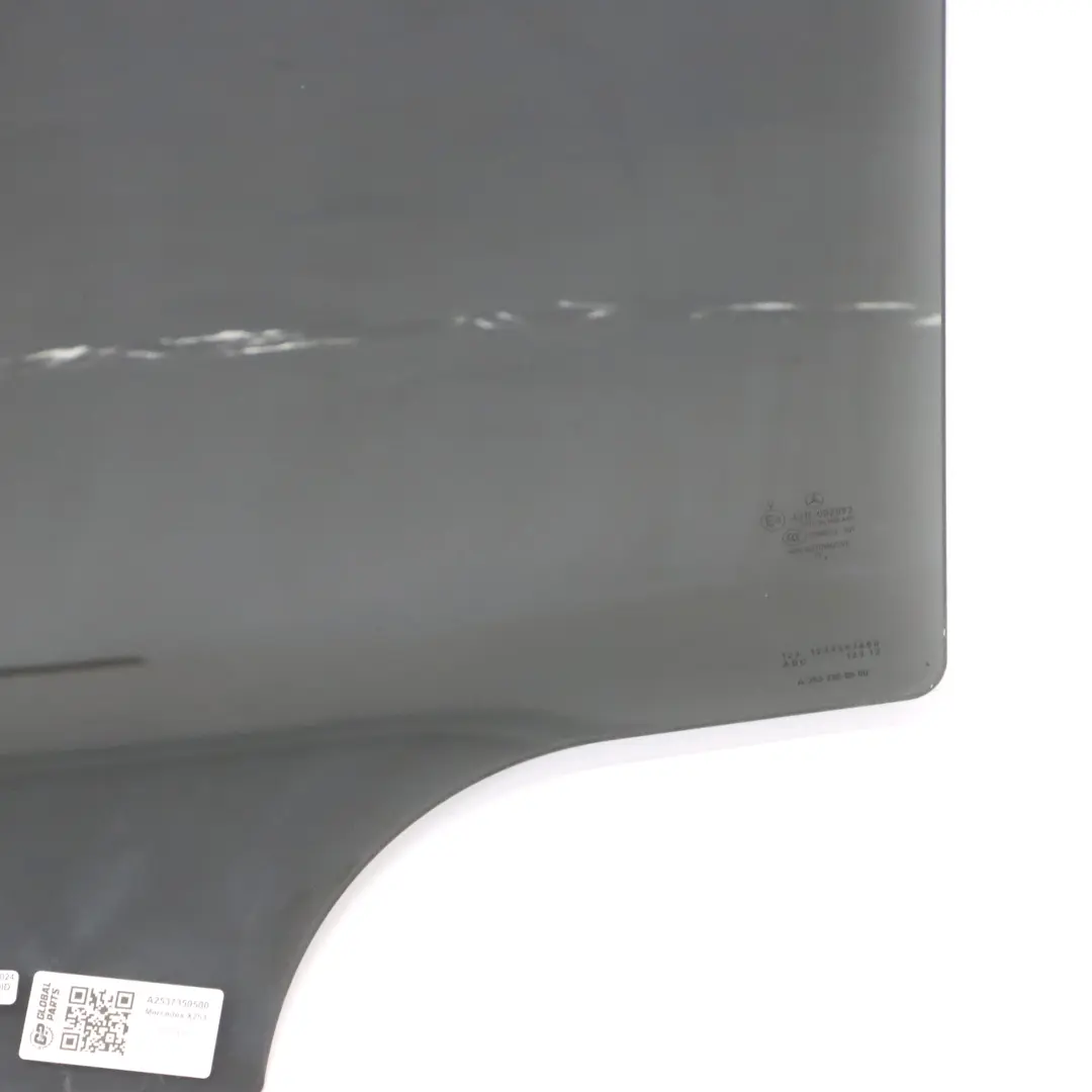 Door Window Glass AS3 Dark Tinted Rear Left N/S to Mercedes X253 with Part number A2537350500 Mercedes X253 Door Window Glass AS3 Dark Tinted Rear Left N/S - SKU A2537350500 - Part number A2537350500