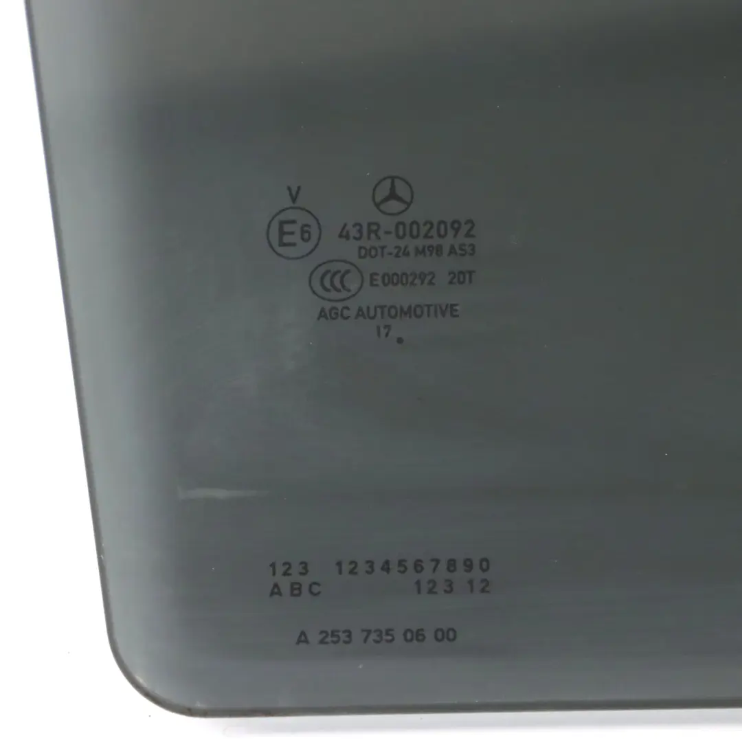  Window Mercedes X253 Rear Door Right Glass Window AS3 Dark Tinted - SKU A2537350600 - Part number A2537350600