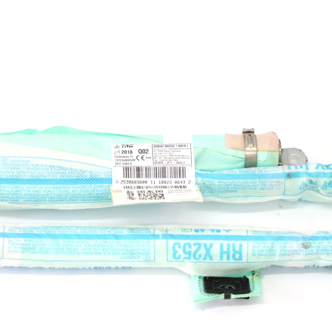Airbag Kurtyna Prawa do Mercedes GLC X253 o numerze A2538603600 Mercedes GLC X253 Airbag Kurtyna Prawa - SKU A2538603600 - Numer Części A2538603600