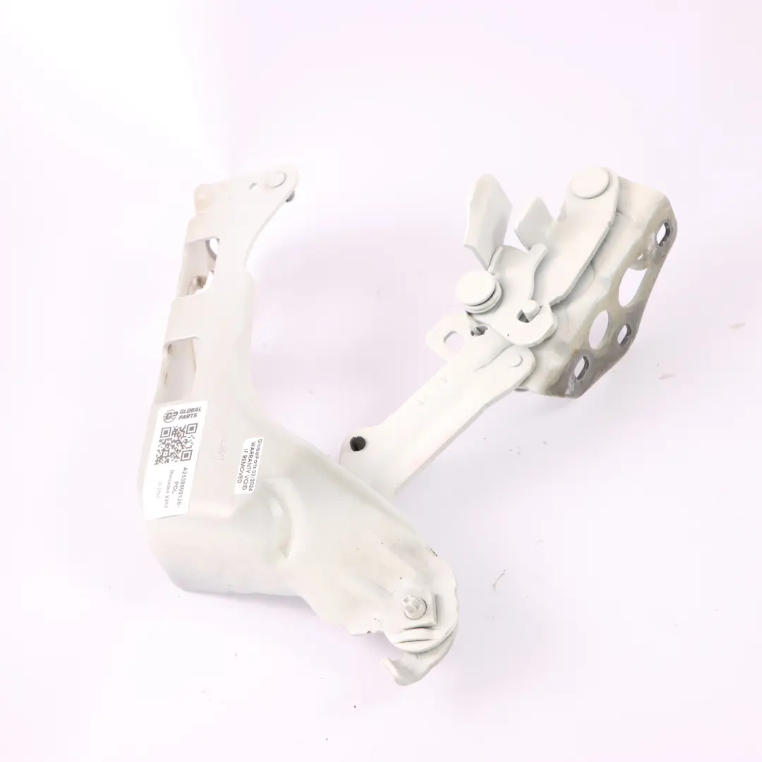 Capó Bisagra Izquierda Blanco Polar - 149 para Mercedes X253 con número de pieza A2538800128 Mercedes X253 Capó Bisagra Izquierda Blanco Polar - 149 - SKU A2538800128-POL - Número de pieza A2538800128