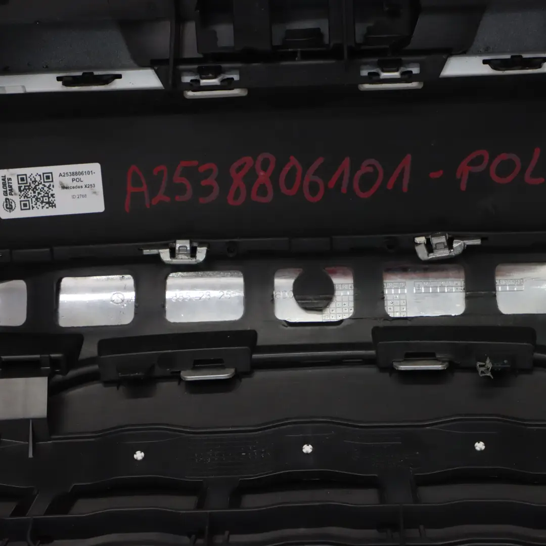 Bumper Trim Panel Covering Polar White - 149 to Mercedes X253 Rear with Part number A2538806101 Mercedes X253 Rear Bumper Trim Panel Covering Polar White - 149 - SKU A2538806101-POL - Part number A2538806101