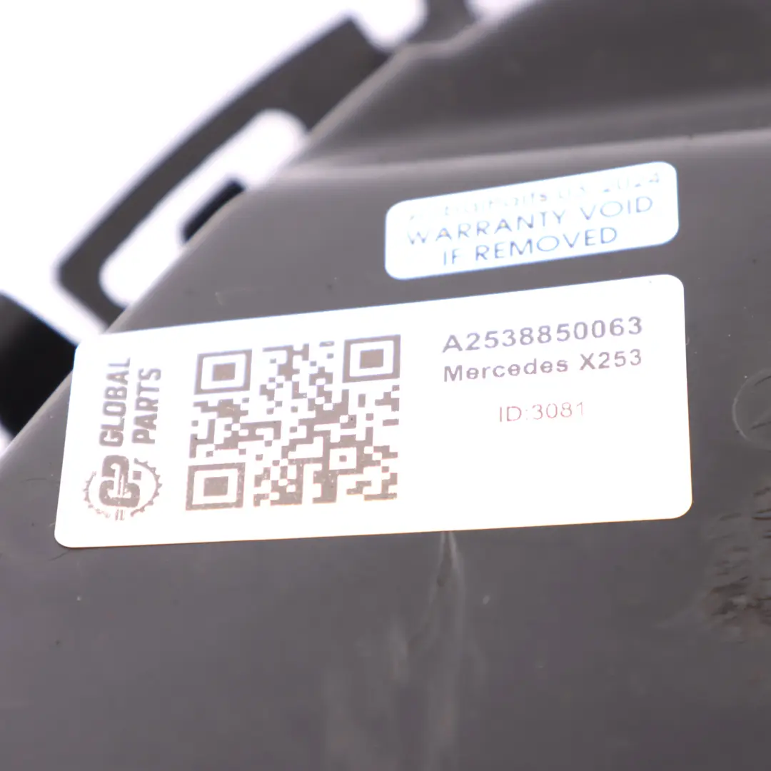  Condotto aria Mercedes X253 GLC 200 Paraurti anteriore Canale aria sinistra - SKU A2538850063 - Numero di parte A2538850063