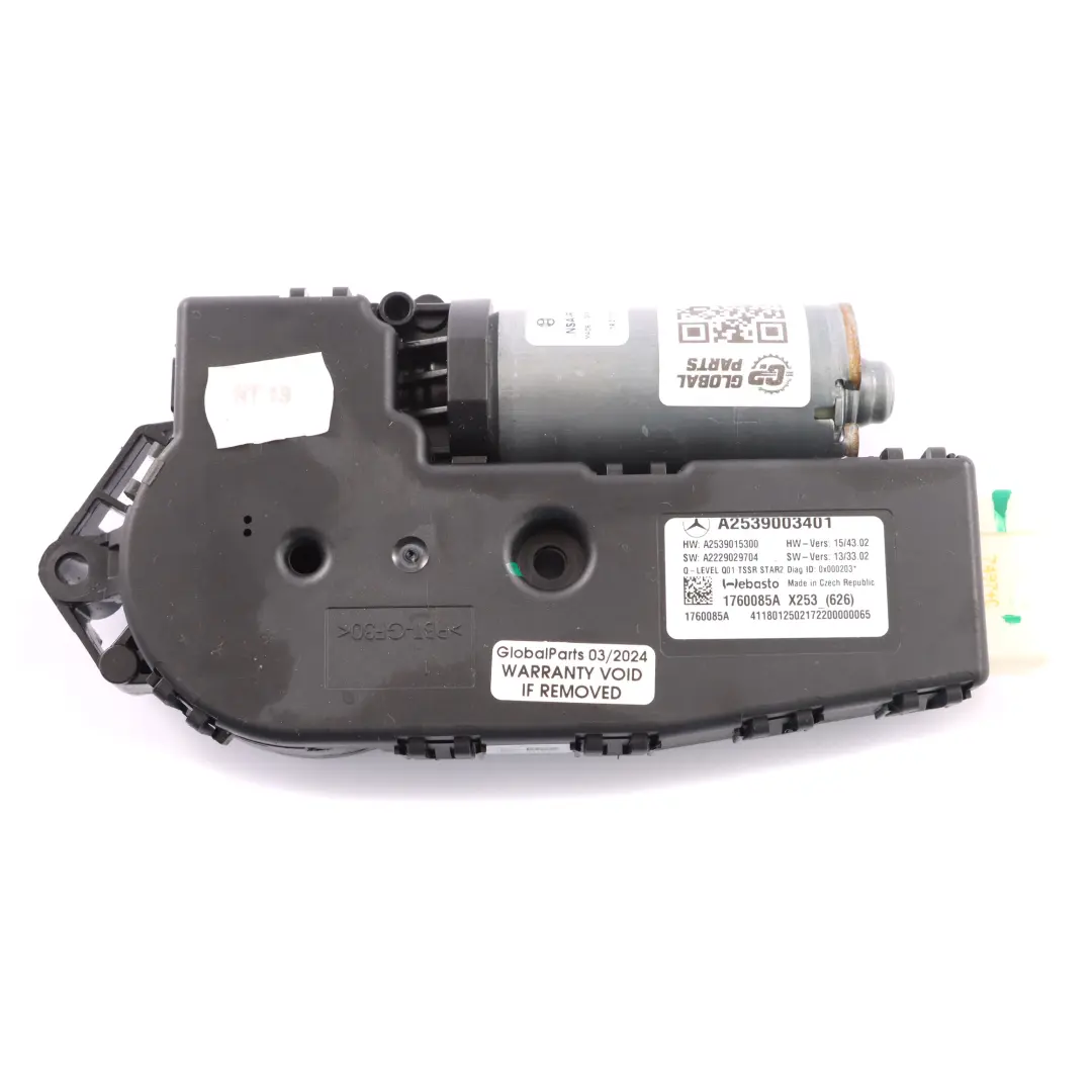  Moteur du toit ouvrant Mercedes X253 Toit coulissant en verre panoramique Moteur - SKU A2539003401 - Numéro de pièce A2539003401