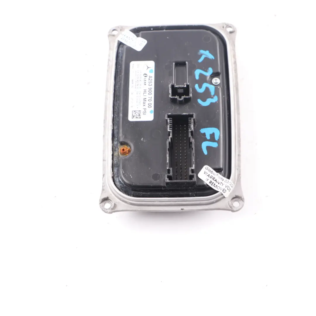 Modulo Fari Sinistra Unità Ballast LED per Mercedes X253 C253 con numero di parte A2539007000 Mercedes X253 C253 Modulo Fari Sinistra Unità Ballast LED - SKU A2539007000 - Numero di parte A2539007000