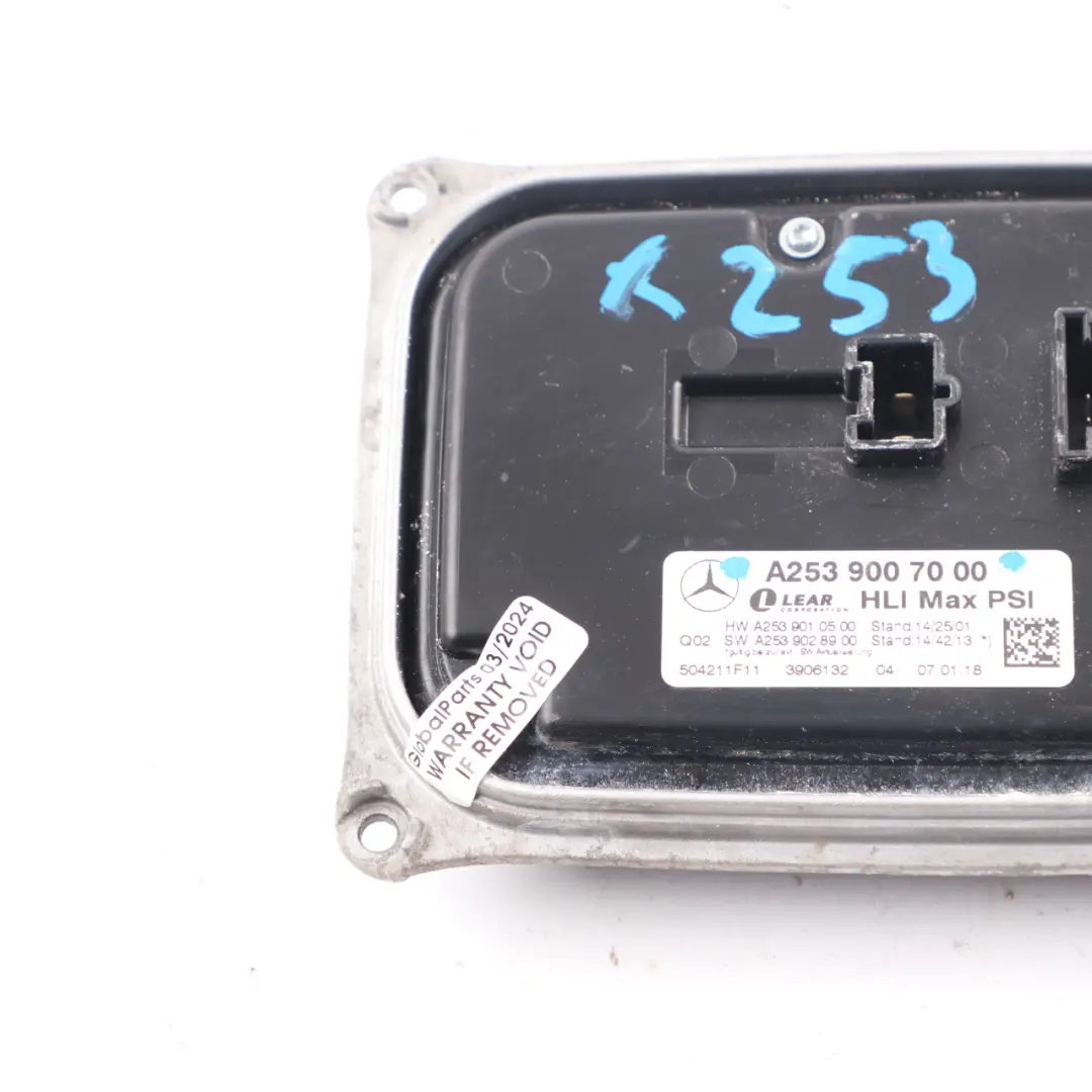 Modulo Fari Sinistra Unità Ballast LED per Mercedes X253 C253 con numero di parte A2539007000 Mercedes X253 C253 Modulo Fari Sinistra Unità Ballast LED - SKU A2539007000 - Numero di parte A2539007000