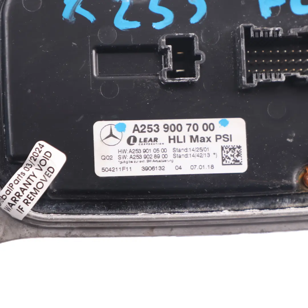 Modulo Fari Sinistra Unità Ballast LED per Mercedes X253 C253 con numero di parte A2539007000 Mercedes X253 C253 Modulo Fari Sinistra Unità Ballast LED - SKU A2539007000 - Numero di parte A2539007000