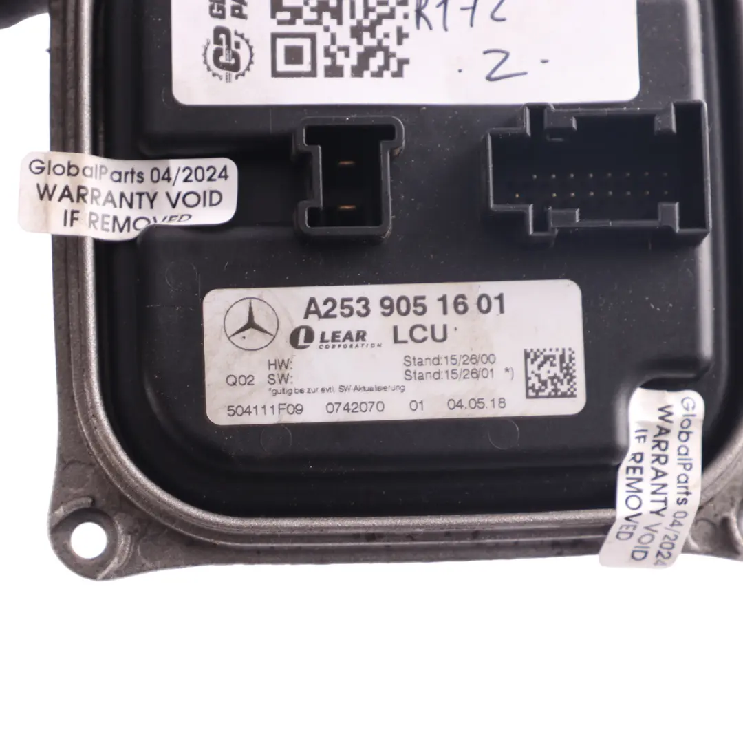 Headlight Module Mercedes SLK R172 W253 X253 Ballast Control Unit to with Part number A2539051601 Headlight Module Mercedes SLK R172 W253 X253 Ballast Control Unit - SKU A2539051601 - Part number A2539051601