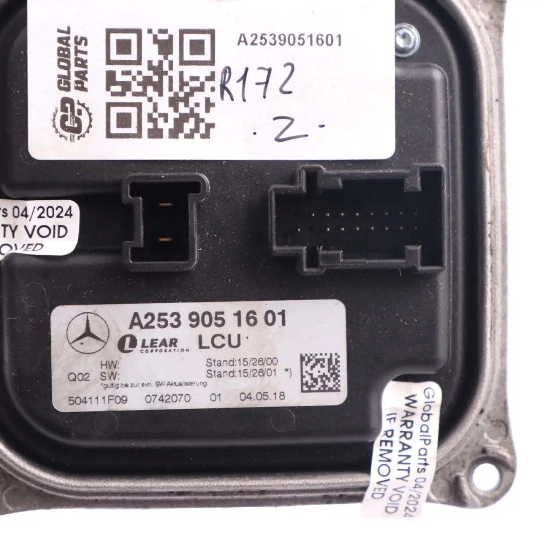 Headlight Module Mercedes SLK R172 W253 X253 Ballast Control Unit to with Part number A2539051601 Headlight Module Mercedes SLK R172 W253 X253 Ballast Control Unit - SKU A2539051601 - Part number A2539051601