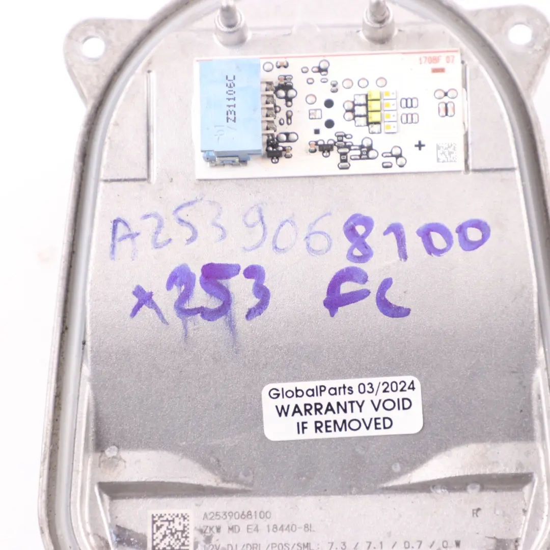 Module Phare Mercedes X253 C253 gauche LED Ballast Unit pour à propos du numéro de pièce A2539068100 Module Phare Mercedes X253 C253 gauche LED Ballast Unit - SKU A2539068100 - Numéro de pièce A2539068100