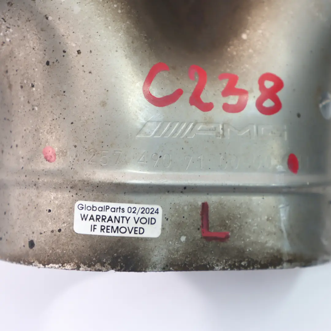 Puntas escape Mercedes C238 CLS C257 AMG Silenciador Tubo Izquierdo para con número de pieza A2574907100 Puntas escape Mercedes C238 CLS C257 AMG Silenciador Tubo Izquierdo - SKU A2574907100 - Número de pieza A2574907100