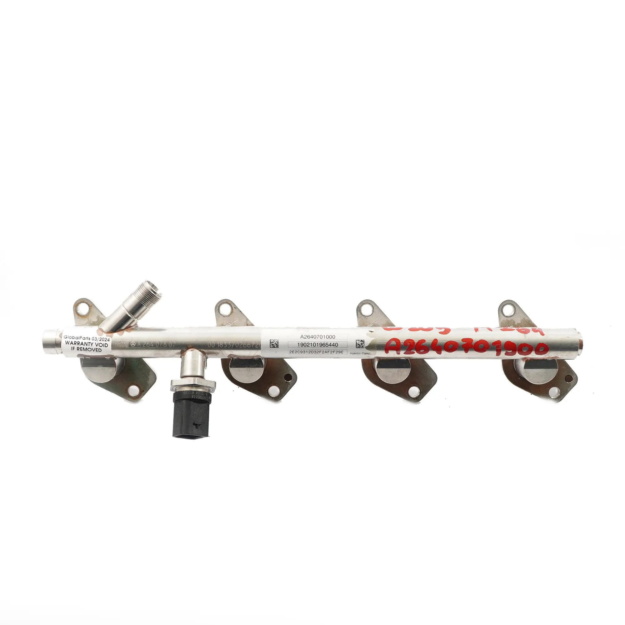 Mercedes W205 M264 Petrol Fuel Injector Injection Rail Line A2640701000