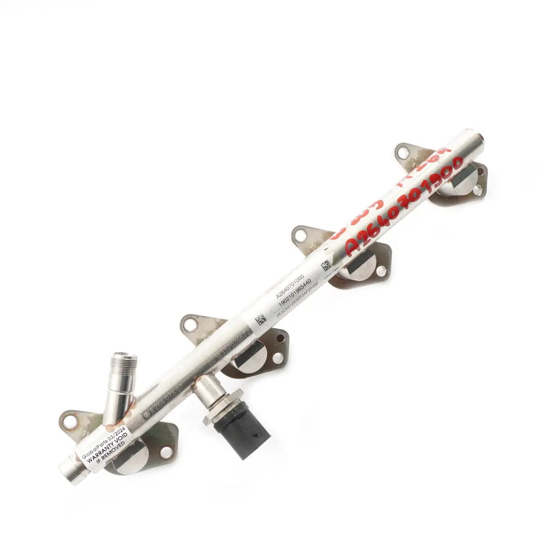 M264 Petrol Fuel Injector Injection Rail Line A2640701000 to Mercedes W205 with Part number A2640701900 Mercedes W205 M264 Petrol Fuel Injector Injection Rail Line A2640701000 - SKU A2640701900 - Part number A2640701900