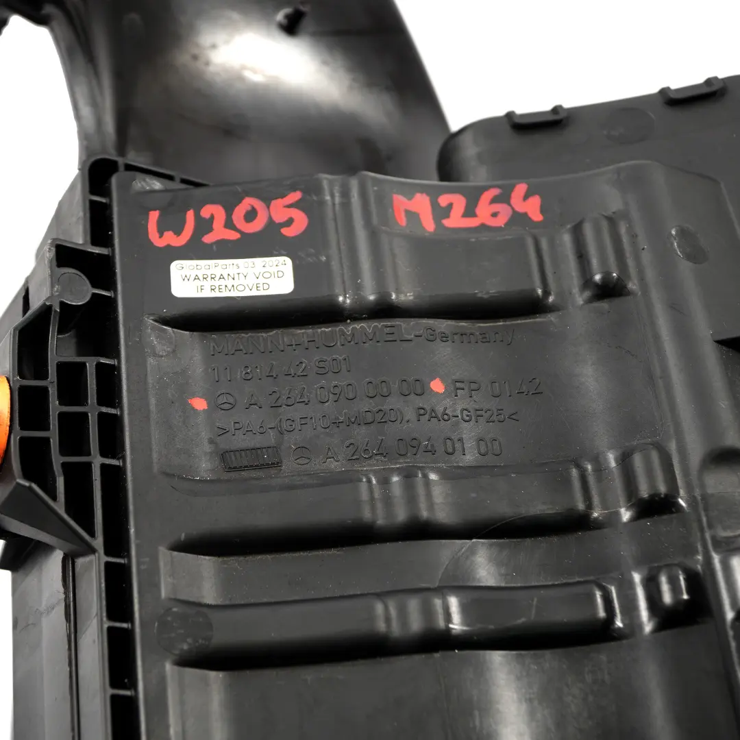 M264 Petrol Air Filter Box Intake Silencer Housing to Mercedes W205 with Part number A2640900000 Mercedes W205 M264 Petrol Air Filter Box Intake Silencer Housing - SKU A2640900000 - Part number A2640900000