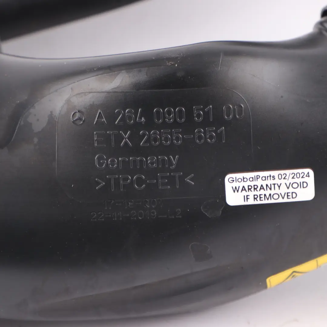 M264 Tubo admisión aire Tubo manguera Gasolina para Mercedes W205 con número de pieza A2640905100 Mercedes W205 M264 Tubo admisión aire Tubo manguera Gasolina - SKU A2640905100 - Número de pieza A2640905100