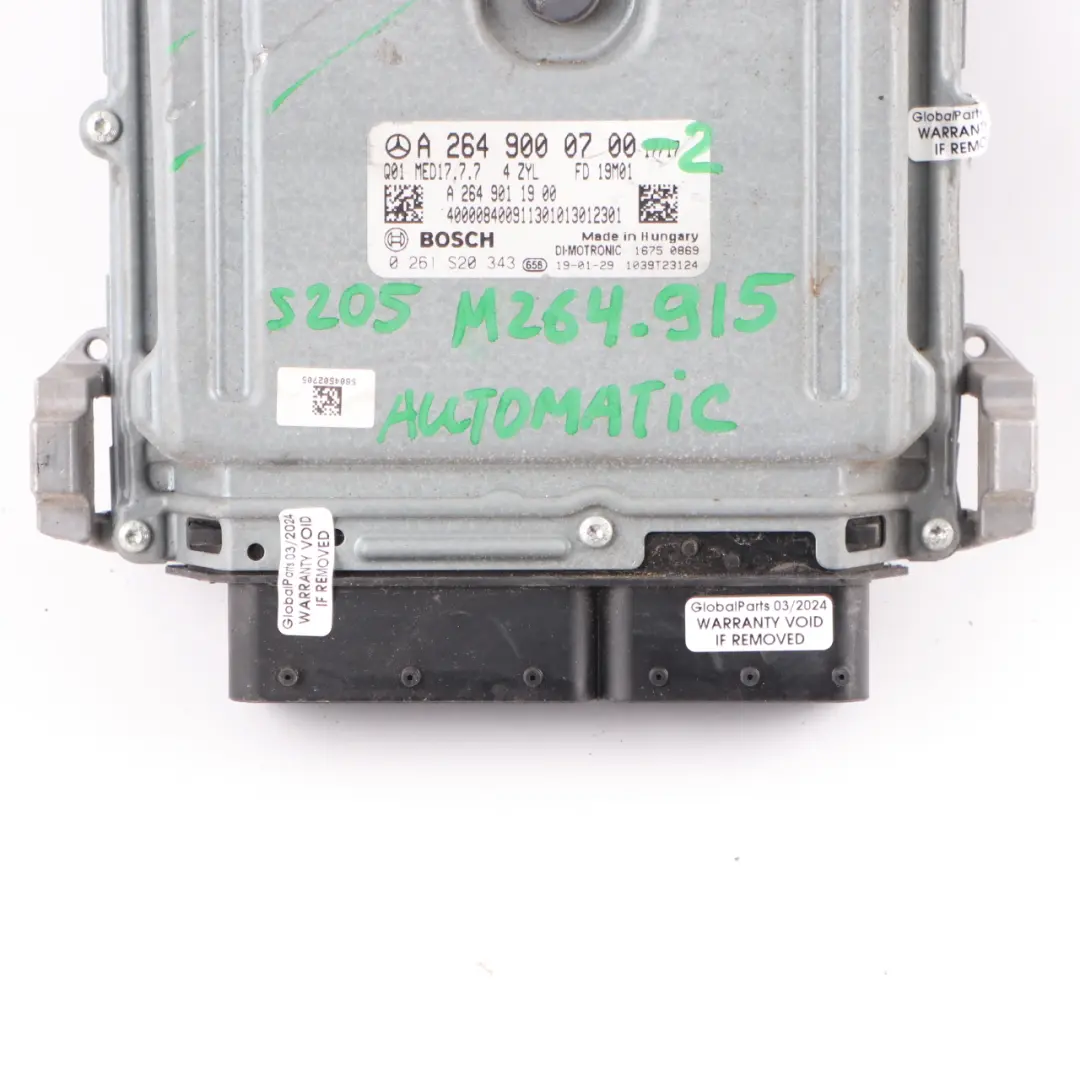 Mercedes W205 C 200 264915 264.915 184HP Engine ECU Module Automatic - SKU A2649000700-2 - Part number A2649000700