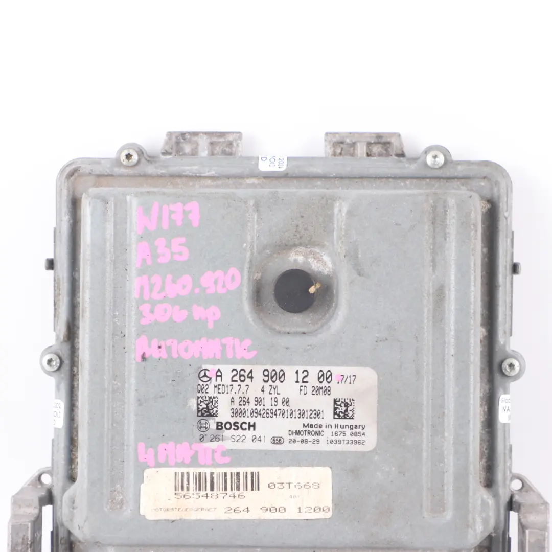 Mercedes V177 A35 AMG 306HP M260.920 4-Matic Engine ECU Kit Key Lock - SKU A2649001200-1 - Part number A2649001200
