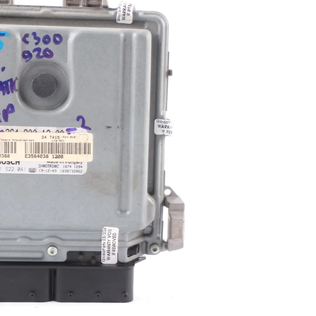 Mercedes W205 C 300 264.920 258HP Engine ECU Control Unit Automatic - SKU A2649001200-2 - Part number A2649001200
