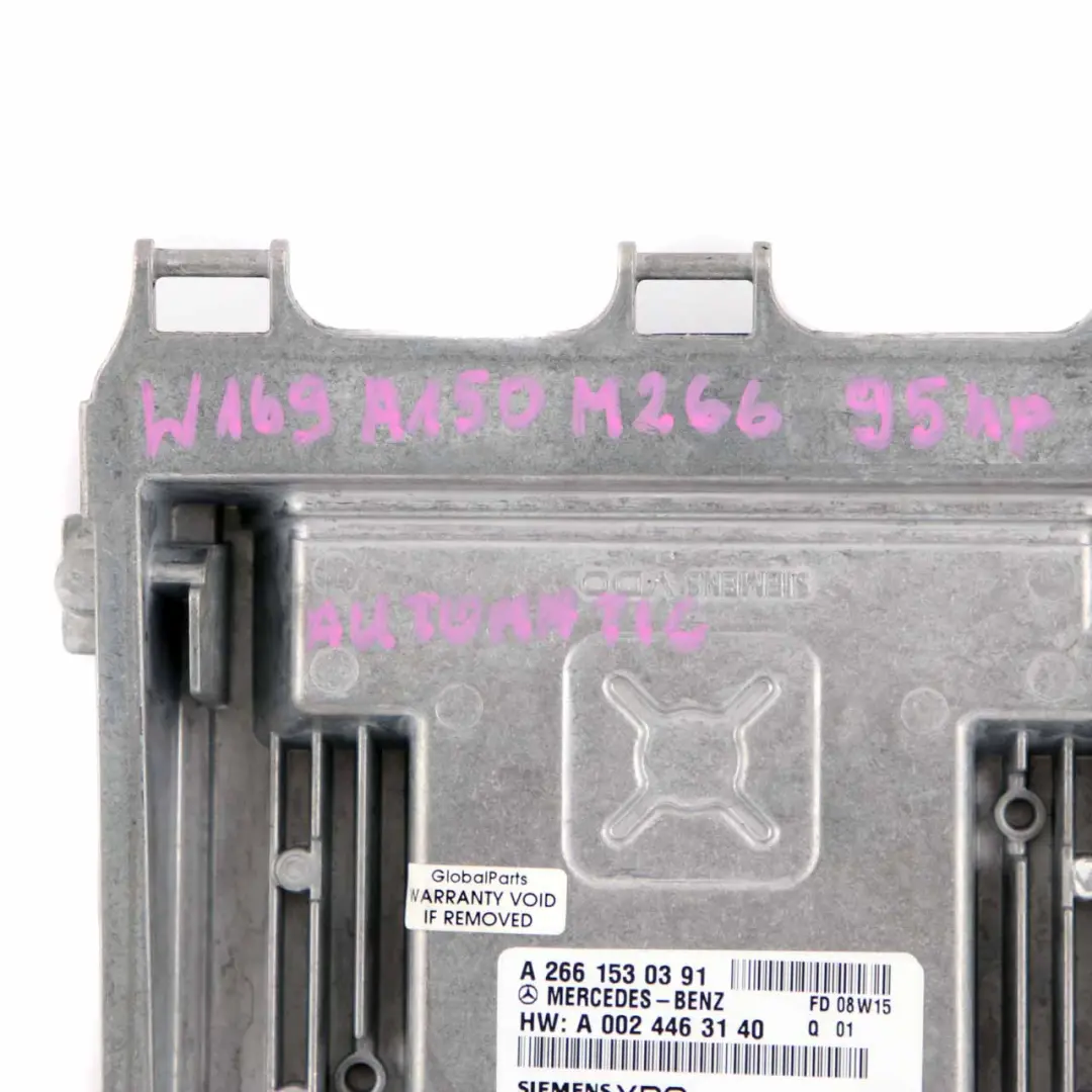 Mercedes W169 A150 M266 95HP Engine Control Unit ECU Automatic - SKU A2661530391 - Part number A2661530391