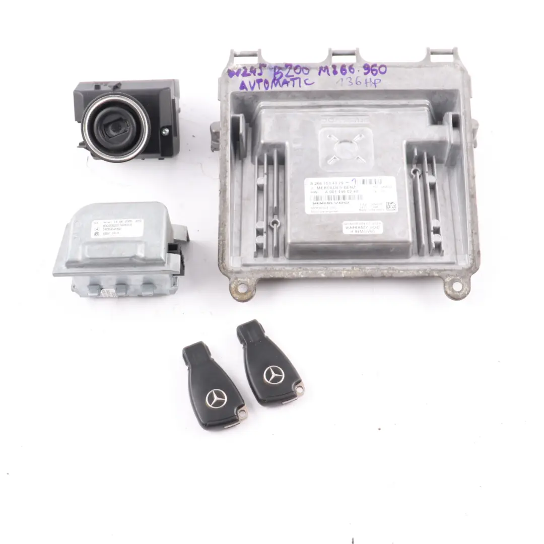 M266.960 136HP Engine ECU Kit 2 Keys Lock to Mercedes W169 W245 200 with Part number A2661534079 Mercedes W169 W245 200 M266.960 136HP Engine ECU Kit 2 Keys Lock - SKU A2661534079-1 - Part number A2661534079