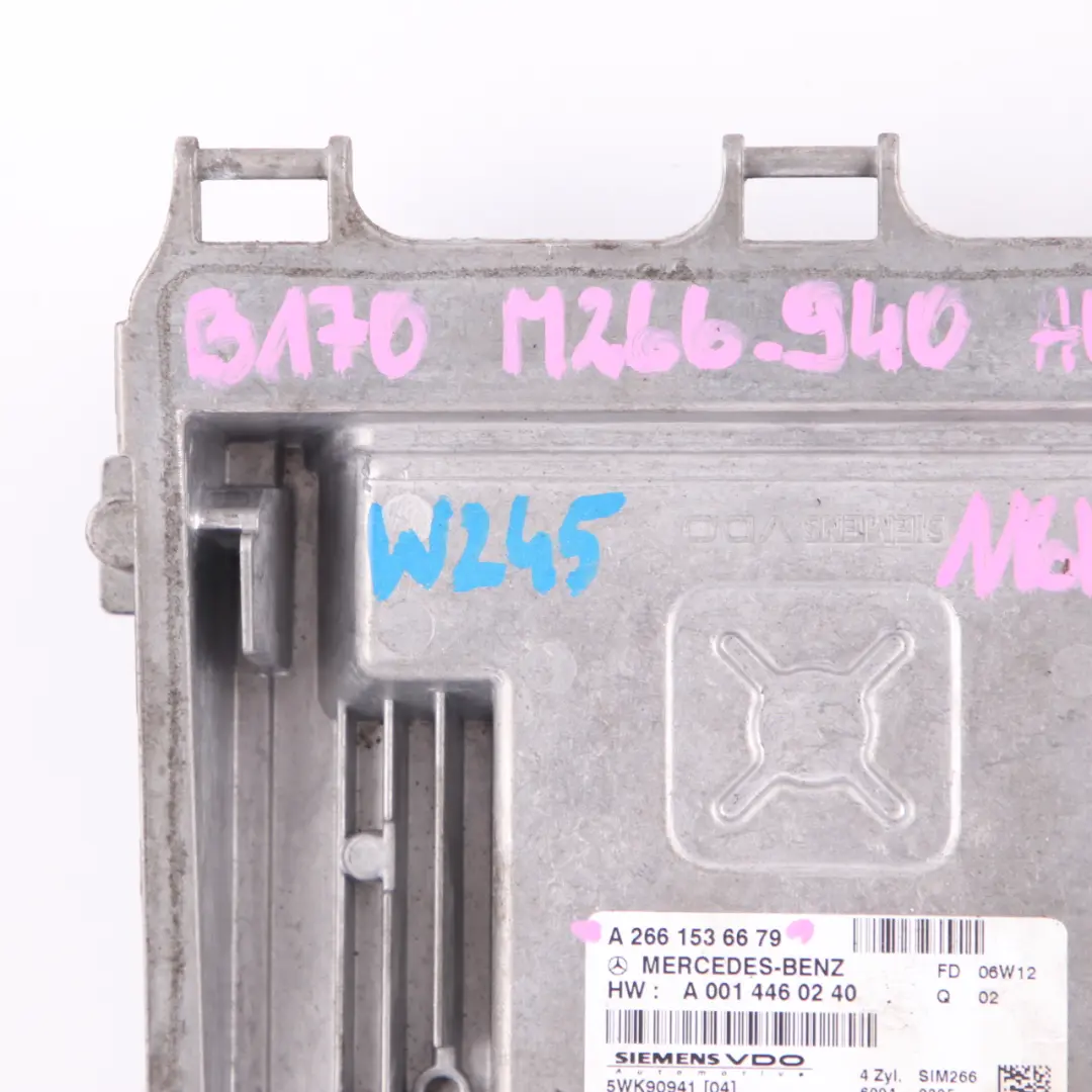 M266.940 116HP Engine Unit Module ECU Automatic to Mercedes W245 B170 with Part number A2661536679 Mercedes W245 B170 M266.940 116HP Engine Unit Module ECU Automatic - SKU A2661536679 - Part number A2661536679