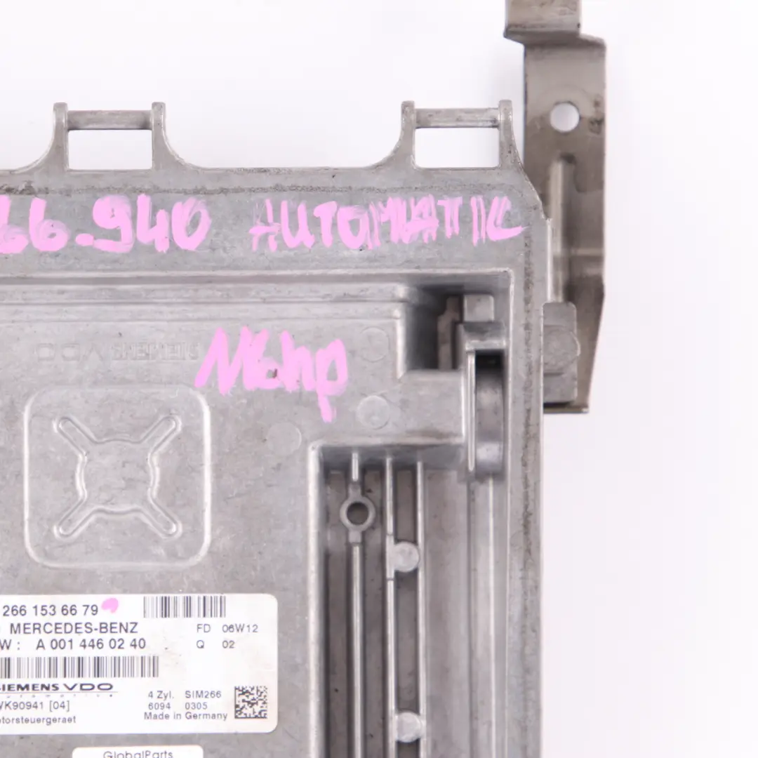 M266.940 116HP Engine Unit Module ECU Automatic to Mercedes W245 B170 with Part number A2661536679 Mercedes W245 B170 M266.940 116HP Engine Unit Module ECU Automatic - SKU A2661536679 - Part number A2661536679