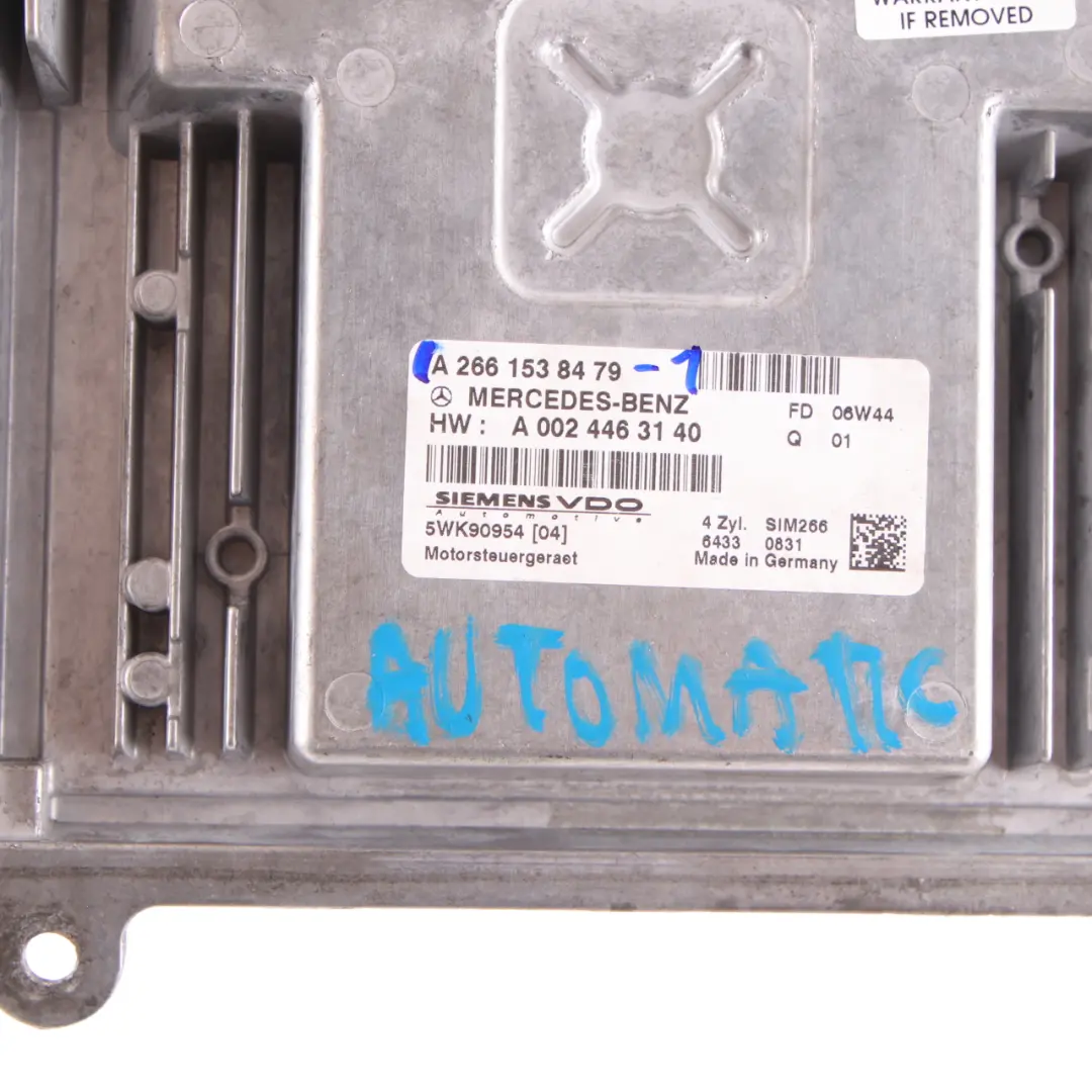 Mercedes W169 A150 Petrol M266.920 95HP Engine ECU Kit Automatic - SKU A2661538479-1 - Part number A2661538479