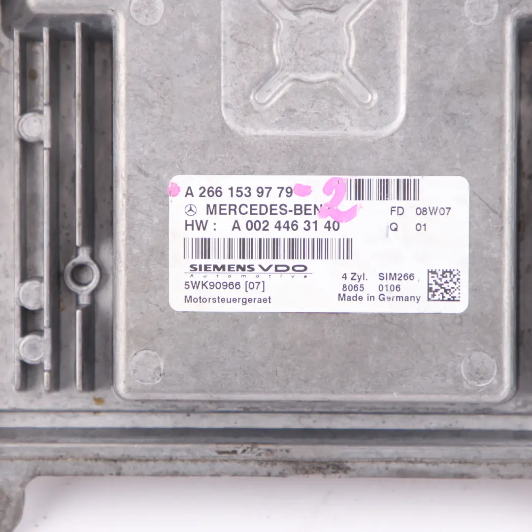 Mercedes W169 W245 A150 B150 M266 Komputer Silnika Zestaw - SKU A2661539779-2 - Numer Części A2661539779