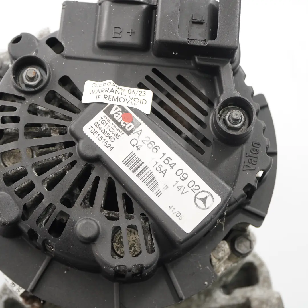  Alternateur Générateur Mercedes W169 W245 Moteur 115A 14V - SKU A2661540902 - Numéro de pièce A2661540902