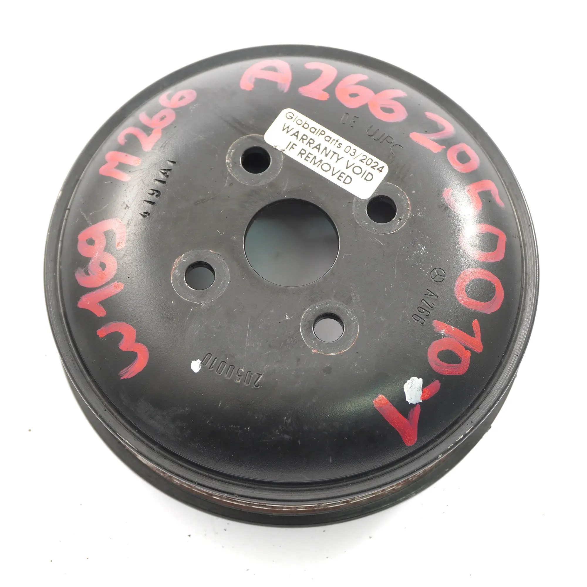 Puleggia pompa acqua Mercedes W169 W245 M266 Puleggia motore benzina A2662050010
