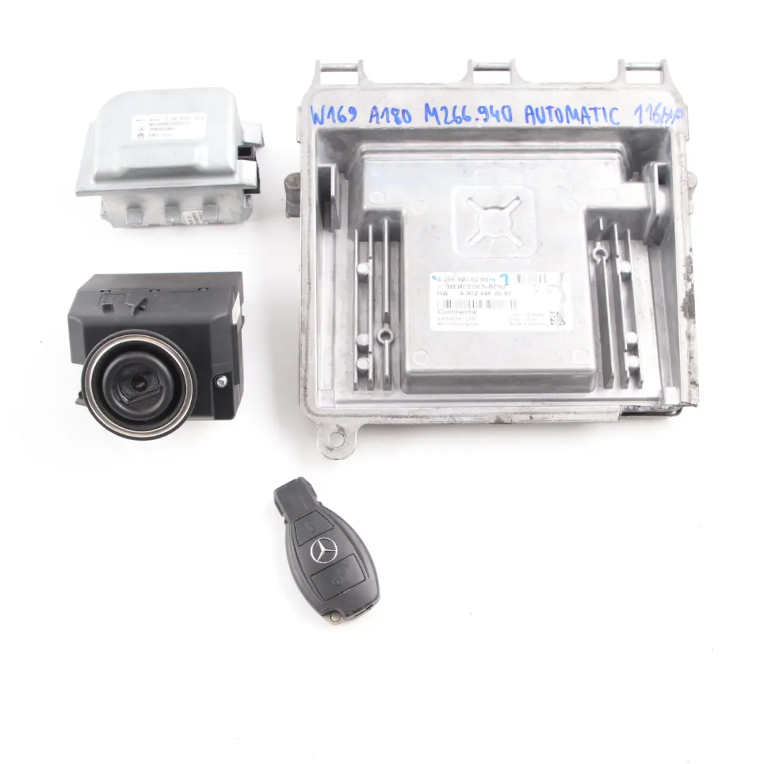 A180 266.940 Engine Control ECU Kit Key Lock Automatic to Mercedes W169 with Part number A2669000200 Mercedes W169 A180 266.940 Engine Control ECU Kit Key Lock Automatic - SKU A2669000200-1 - Part number A2669000200