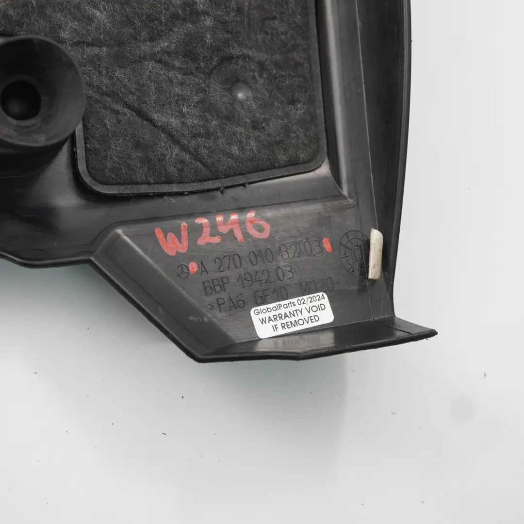  Motor abdeckung Mercedes C117 W176 W246 M270 Top Akustik blende - SKU A2700108203 - Teilenummer A2700108203
