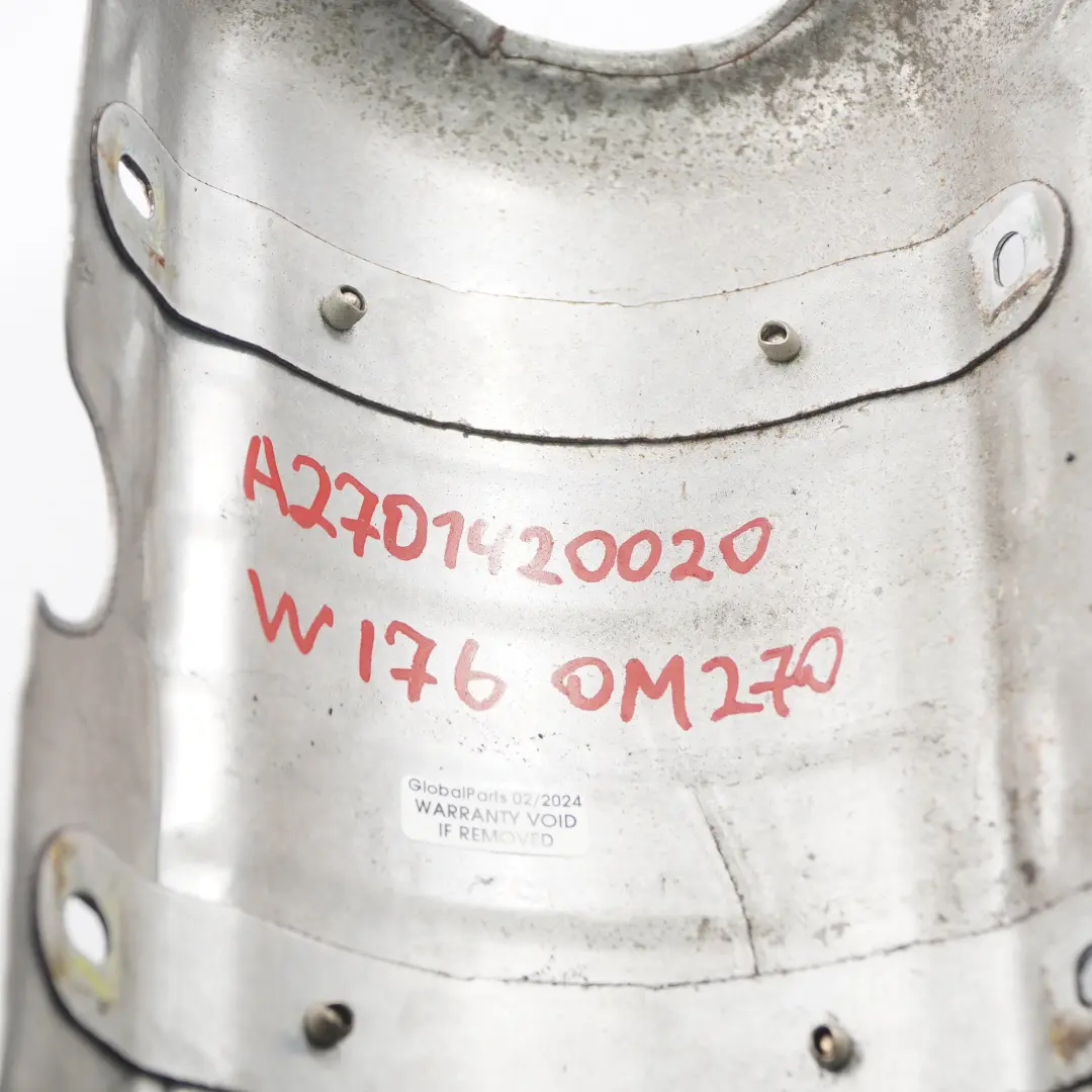 M270 Convertitore catalitico Scudo termico Piastra per Mercedes W176 con numero di parte A2701420020 Mercedes W176 M270 Convertitore catalitico Scudo termico Piastra - SKU A2701420020 - Numero di parte A2701420020