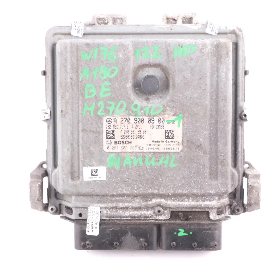Mercedes W176 A 180 270.910 122HP Blue Efficiency ECU Kit Key Lock - SKU A2709000900-1 - Part number A2709000900