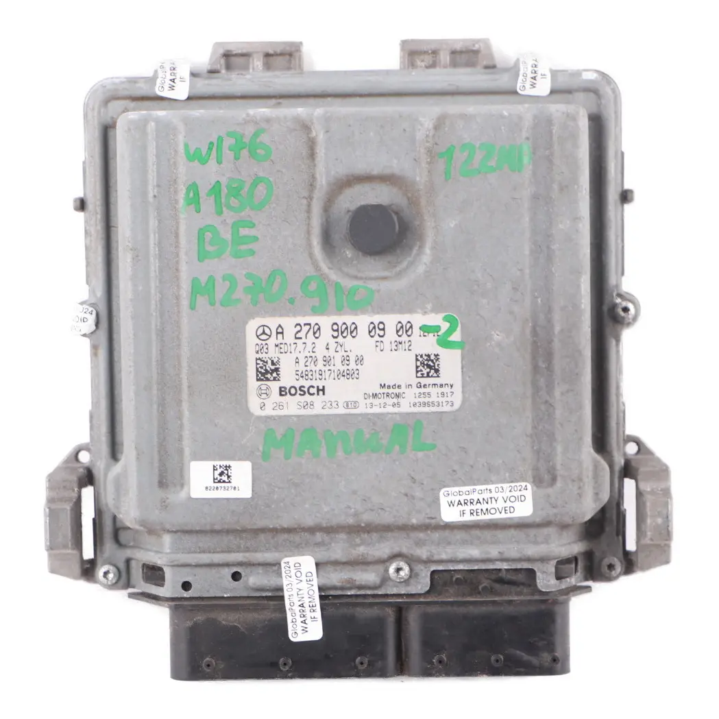 270.910 122HP Blue Efficiency ECU Kit Key Lock to Mercedes W176 A 180 with Part number A2709000900 Mercedes W176 A 180 270.910 122HP Blue Efficiency ECU Kit Key Lock - SKU A2709000900-2 - Part number A2709000900