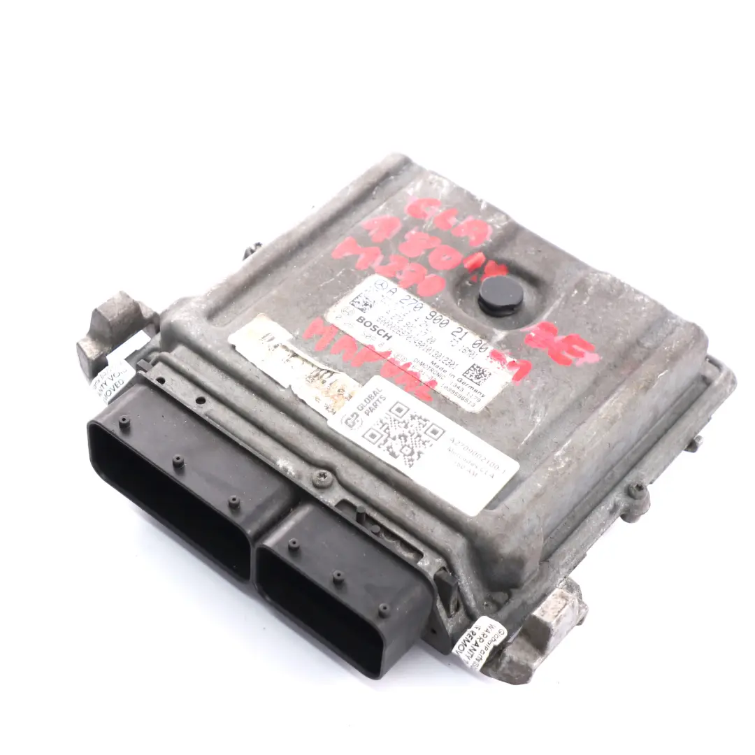 Mercedes W176 W246 A180 B180 BlueEFFICIENCY 270.910 122HP Engine ECU - SKU A2709002100-1 - Part number A2709002100
