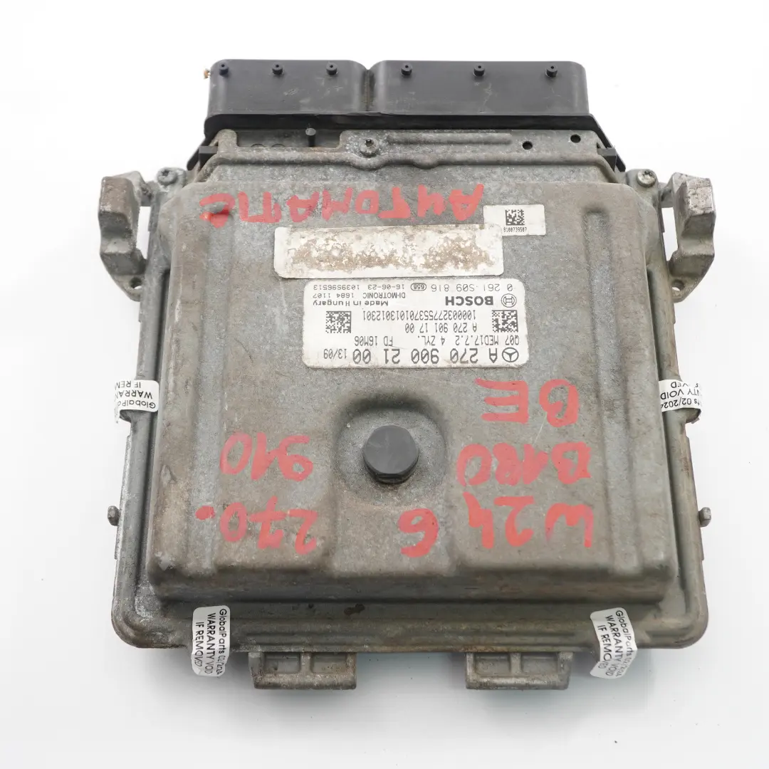 A180 B180 BluEFFICIENCY 270.910 122HP Motore ECU Mercedes W176 W246 - SKU A2709002100 - Numero di parte A2709002100