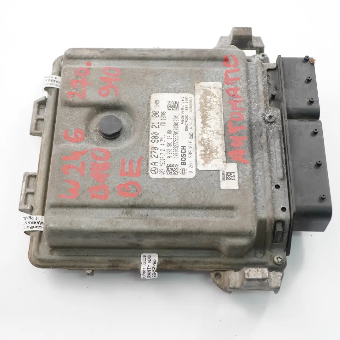 A180 B180 BluEFFICIENCY 270.910 122HP Motore ECU Mercedes W176 W246 - SKU A2709002100 - Numero di parte A2709002100